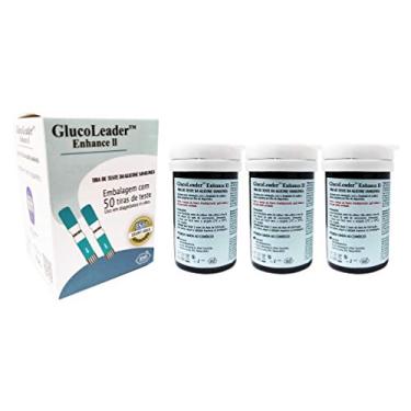 Imagem de 3 FRASCOS DE TIRAS REAGENTES GLUCOLEADER C/50 UNIDADES