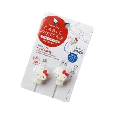 Imagem de Kawaii Sanrio My Melody Cinnamoroll Hello Kitty Protetor De Cabo USB P