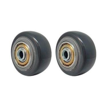 Imagem de Kit 2 un roda pvc cinza 1.5/8 pol 40kg p/ rodízio - AJAX