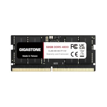 Imagem de GIGASTONE 32GB DDR5 4800MHz PC5-38400 CL40-40-40-77 1,1V SODIMM 262 Pinos Sem Buffer, Sem ECC, Atualização de Memória para Notebooks de Alto Desempenho