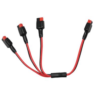 Imagem de CADUFUELLY Cabo divisor Y de carregamento solar de 1 a 3 cm, cabo de extensão de painel solar 12AWG 45A para gerador solar