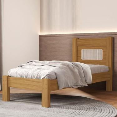 Imagem de Cama Casal Para Quarto 100% Mdf 95x117x199cm Nature