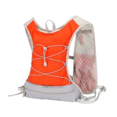 Imagem de Vaveren Colete de hidratação, mochila, mochila para corrida, respirável, para homens e mulheres, bolsa esportiva para trilhas e corrida ao ar livre, Laranja
