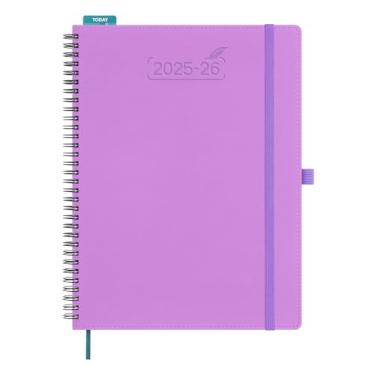 Imagem de BEZEND Agenda 2025-2026 semanal e mensal, calendário acadêmico de 21,6 cm x 28 cm (25 de julho a 26 de dezembro) Consulta diária vertical com horário de hora em hora e aba mensal, espiral, capa macia