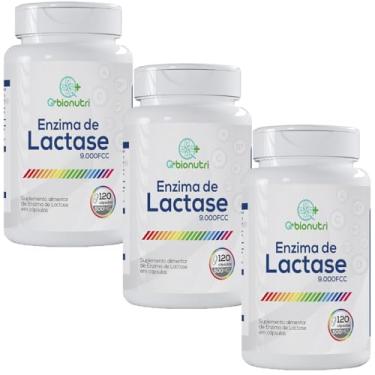 Imagem de Kit 3x Enzima Lactase 9000 FCC Bionutri – 120 Cápsulas Cada | Alta Concentração | Suplemento para Lactose | Uso Diário
