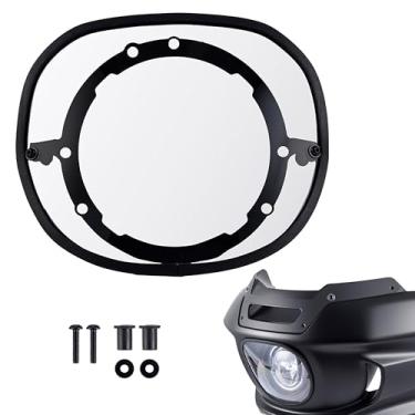 Imagem de Capa de carenagem de farol Low Rider ST, capa de farol de motocicleta Harley, capa de proteção de farol transparente compatível com Harley Softail Low Rider ST, 22 El Diablo 22