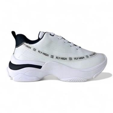 Imagem de Tênis Feminino Ramarim Plataforma Branco Chunky Dad 74201, Branco, 37