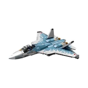 Imagem de Modelo De Avião De Caça Militar Stealth, Blocos De Montar Para Meninos