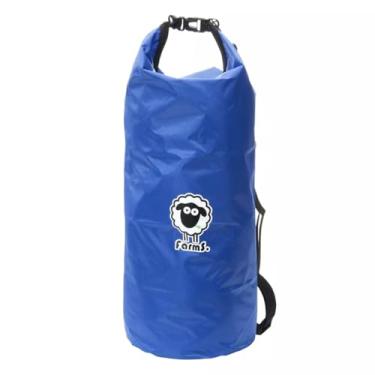 Imagem de Bolsa Impermeável Wet Bag Farms Surf 20L, Sacola 100% Impermeável para Roupas Molhadas, Equipamentos de Surf, Praia e Viagem Azul