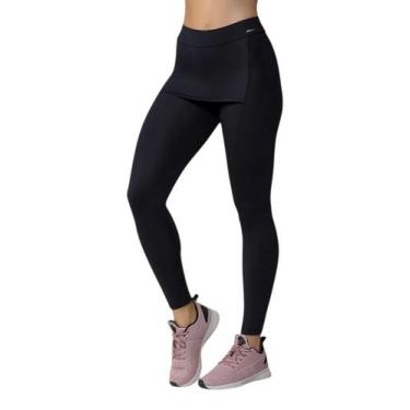 Imagem de Calça Legging Selene Sport 24819.001 Feminina fitness Com Saia Microfi