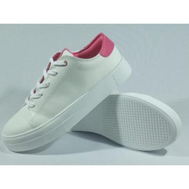 Imagem de Tênis Casual Bebecê Recorte Feminino S-2141.811, Branco, Rosa, 35