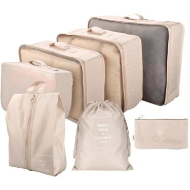 Imagem de Kit Organizador de Malas para Viagem 7 Peças – Bolsas, Necessaire, Saco a Vácuo | Roupas, Sapatos, Maquiagem – Mala Organizada e Compacta – Ideal para Viagem e Bagagem de Mão