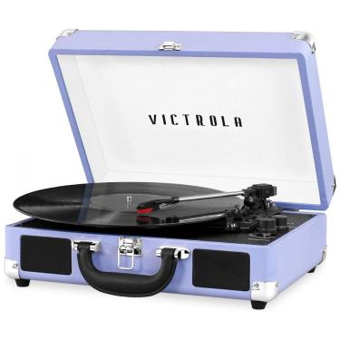 Imagem de Vitrola Toca Discos LVG 3 Velocidades, Entrada AUX, 45 RPM, Roxo, 110v, VICTROLA VSC 550BT LG, Violeta