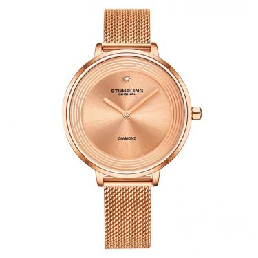 Imagem de Relógio Feminino Stuhrling Sinfonia 3946 Quartzo 37mm, Ouro Rosa
