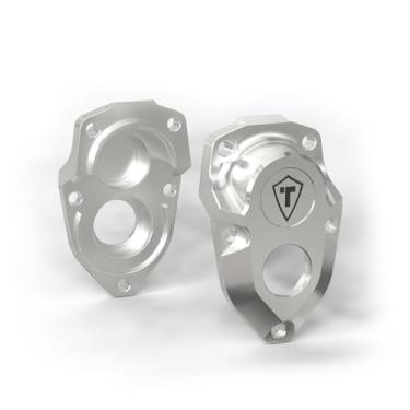 Imagem de TREAL Aluminum 7075 Front Outer Portal Covers External Cap for Vanquish VRD/VS4-10(Silver)