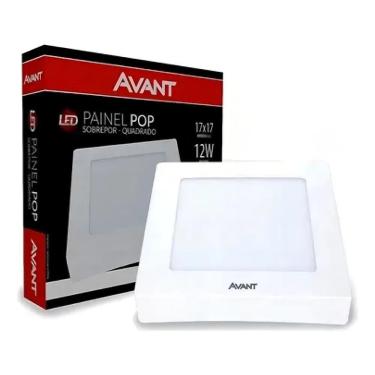 Imagem de 2X Kit 3 Painel Plafon Led 12W Quadrado Sobrepor Avant 6500K