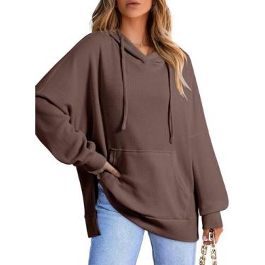Imagem de Moletons femininos Dokotoo de manga comprida, casuais, grandes, de inv