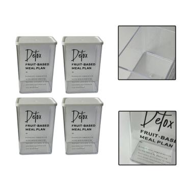 Imagem de Kit 4 Potes Herméticos Organizadores Alimentos Sabão 810Ml