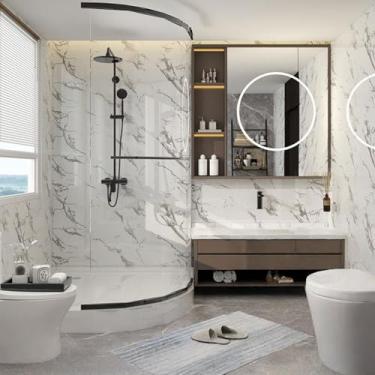 Imagem de Papel de parede cozinha bancada película protetora mármore folha de alumínio à prova de óleo à prova d'água à prova de umidade resistente a altas temperaturas autoadesivo opaco prata 40 * 1000 cm