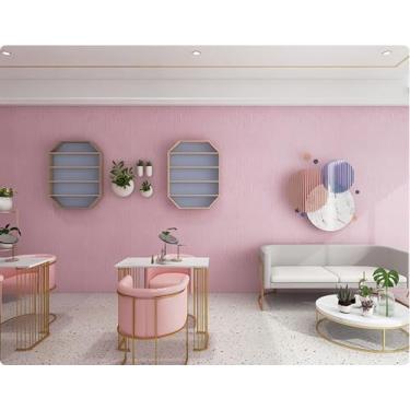 Imagem de Papel de parede autoadesivo impermeável e à prova de umidade cobertura de parede para quarto sala de estar e escritório 3D rolo de linho papel de parede flor de cerejeira rosa 50 * 1000 cm