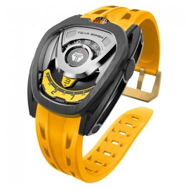 Imagem de Relógio Automático Mecânico Intercambiável TSAR BOMBA Quadrado Movimento Japonês Impermeável 100m Design Único Analogico Chivalry