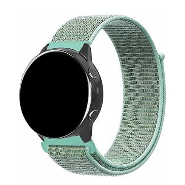 Imagem de Pulseira 20mm Nylon Loop compatível com Samsung Galaxy Watch Active 1 e 2 - Galaxy Watch 3 41mm - Galaxy Watch 42mm - Amazfit GTR 42mm - Amazfit GTS - Amazfit Bip - Marca LTIMPORTS (Verde Água)