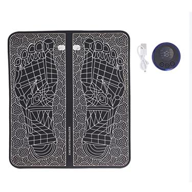 Imagem de Massageadores de pés, tapete massageador de pés, massageador elétrico para pés, tapete massageador elétrico para os pés, almofada de massagem dobrável elétrica, almofada de massagem