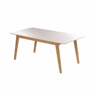 Imagem de Mesa Retangular 6 Lugares Elegance Candian 1,80 x 0,90 JCM Móveis Cinamomo/Off