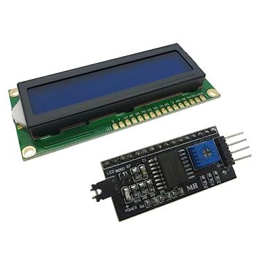 Imagem de Display LCD 16x2 1602 Com Back Azul com Modulo I2C para Arduino