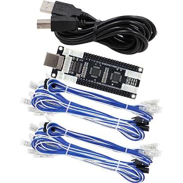 Imagem de SJ@JX Arcade Game 2 Player USB Encoder Board Macro Command Zero Delay Gamepad Button Joystick Controller for Nintendo Switch PC PS3 Raspberry Pi