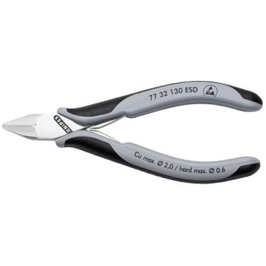 Imagem de KNIPEX Ferramentas 77 32 130 ESD Electronics cortadores diagonais, alças ESD, 14 cm