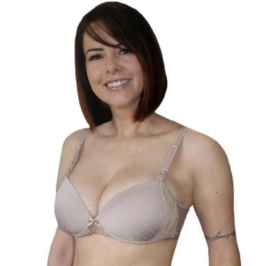 Imagem de Sutiã Amamentação c/bojo Mamãe Gestante Pós Parto Kit c/2 - Doce Mamãe