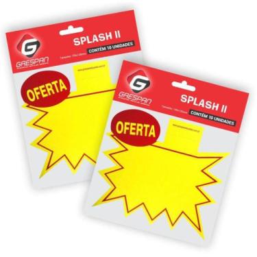 Imagem de Cartaz para Marcação SPLASH Oferta Médio 155X135MM Amarelo - Pacote co