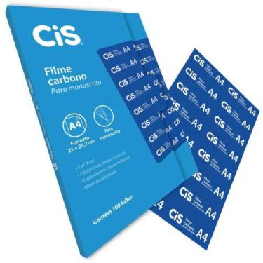 Imagem de Papel Carbono para Lápis CIS Filme Azul A-4 CX com 100 - Sertic
