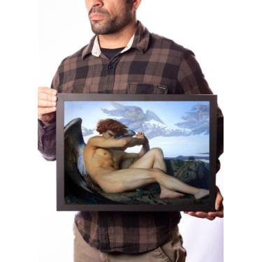 Imagem de Quadro Decorativo O Anjo Caído Reprodução Obra De Arte - Fanarte