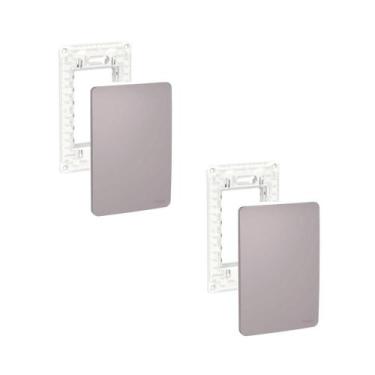 Imagem de Kit 2 Placa/Espelho 4X2 Cega Axis Grey S730100224 Orion - Schneider