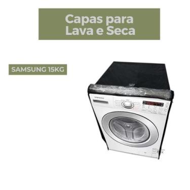 Imagem de Capa lava e seca samsung 15kg transparente flex - Capas Flex, PRETO