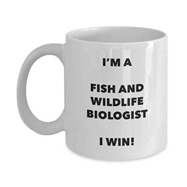 Imagem de Caneca biólogo I'm a Fish And Wildlife Biologist I win - Caneca de café divertida - ideia de de Natal mordaça