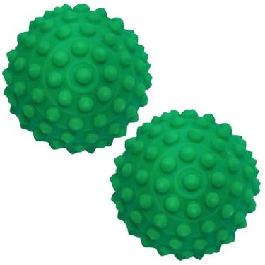 Imagem de Kit 02 Bolinha Cravo Fisioterapia Anti Stress Mão Bola Pet (Verde)