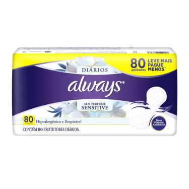 Imagem de Protetor Diário Always Sensitive L80P60