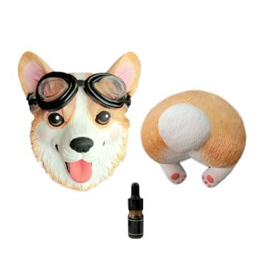 Imagem de Aromatizador de carro bonito Corgi - Perfume de ventilação divertido e elegante para veículos, pedra de aromaterapia, decoração de interiores