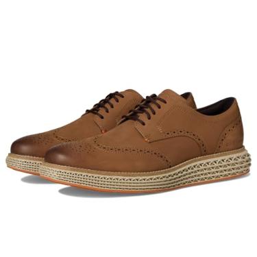 Imagem de Cole Haan Sapato Oxford masculino original Grand 2.0 Wing Tip, Golden Honey Nubuck/aveia, 7.5 Wide