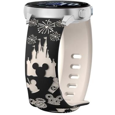 Imagem de CeiLarv Pulseira de relógio de 20 mm para Garmin Vivoactive 6/Vivoactive 5/Forerunner 165 Music/Vivomove Trend/Approach S44/Approach S50, pulseira de silicone respirável e confortável - preta e luz