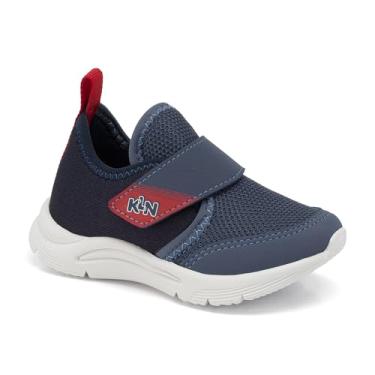 Imagem de Tênis Infantil Klin Menino New Sport Mini Confortável (Chumbo/Marinho/vermelho, BR, Criança de 1 a 3 anos, Numérico, 23)