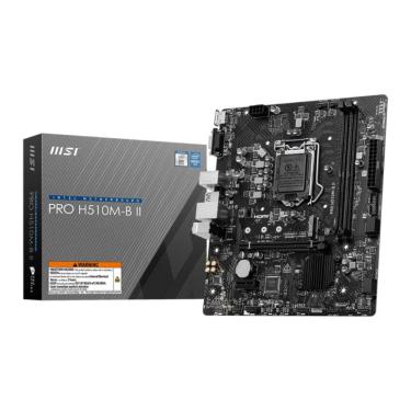 Imagem de Placa Mãe MSI Pro H510M-B II (LGA 1200 - DDR4 2933) - Chipset Intel H510M - USB 3.2 - Slot M.2  MATX