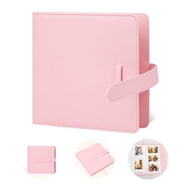 Imagem de Álbum de fotos 360 com bolsos para câmera instantânea Fujifilm Instax Mini 12 11 9 8+8 90 40 EVO, para câmeras instantâneas Polaroid Snap/SocialMatic e impressora instantânea Zip (Rosa)