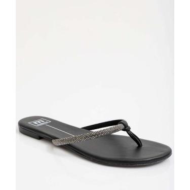 Imagem de Rasteirinha Feminina Tiras Strass Moleca Preto-00090, Preto, 36