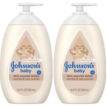 Imagem de Loção Hidratante Johnson's Baby Skin Nourish Baunilha e Aveia 2x500 ml