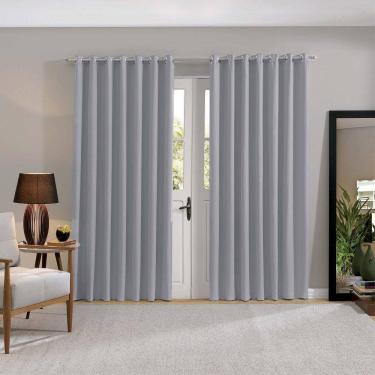 Imagem de Cortina Quarto Blackout Em Tecido 100% Corta Luz Titanio Comfort 4,20 x 2,30 Bella Janela