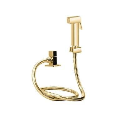 Imagem de Ducha Higiênica De Banheiro Luxo Quadrada Metal Dourado Gold